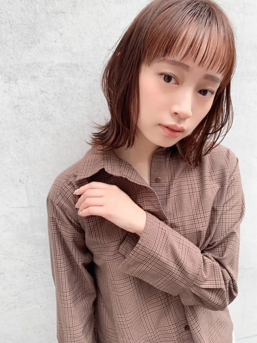 ミディアム カラー 髪質改善☆ 縮毛矯正miyuのヘアスタイル
