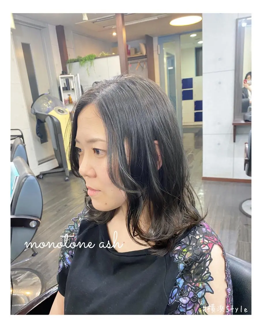 ミディアム カラー グレージュ カット ヘアカラー トリートメント ＊横浜駅＊ 金子 誠也のヘアスタイル