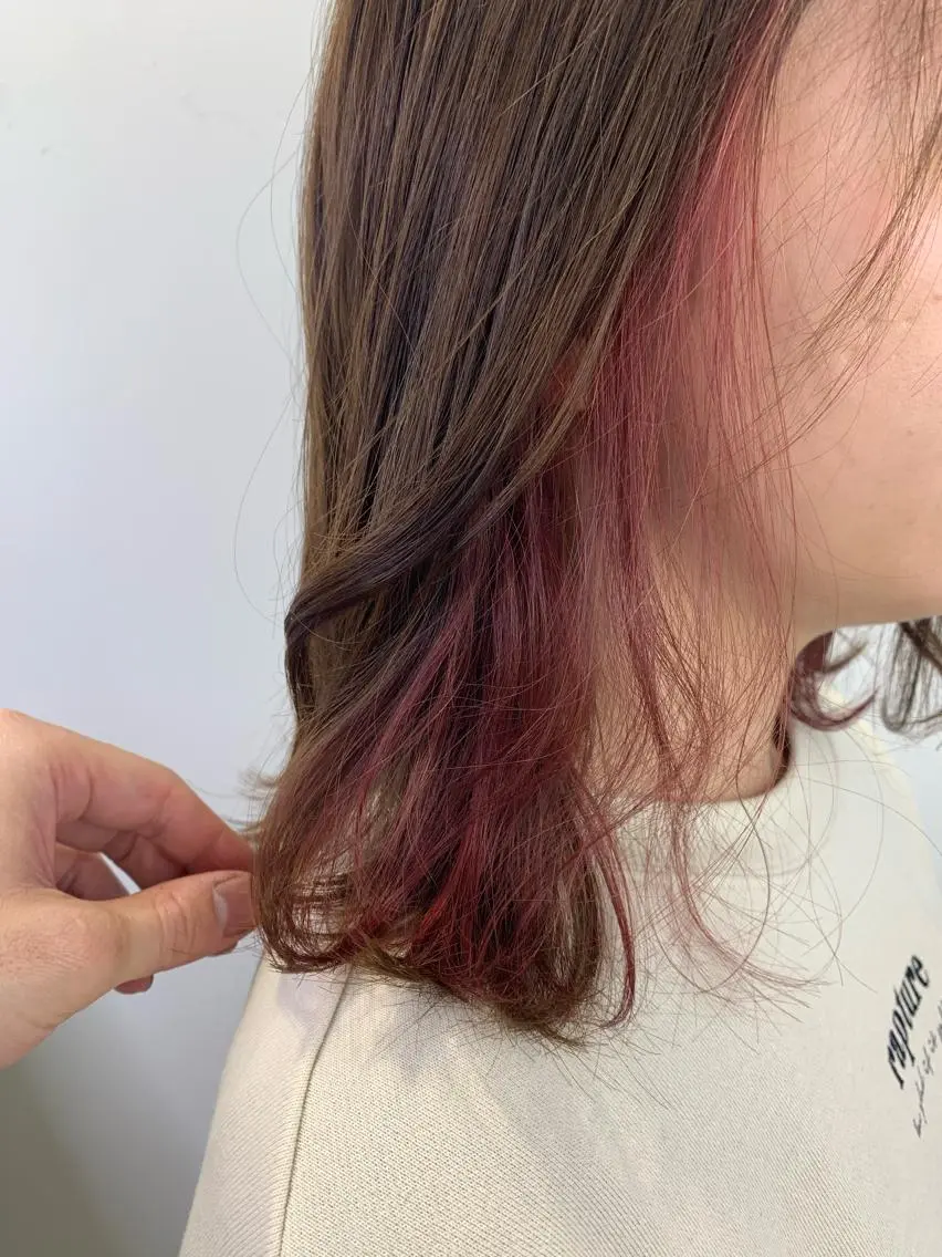 ミディアム カラー ブラウンカラー ピンクカラー ピンクブラウン 【美髪を叶える】中谷 彰宏（アキ)のヘアスタイル