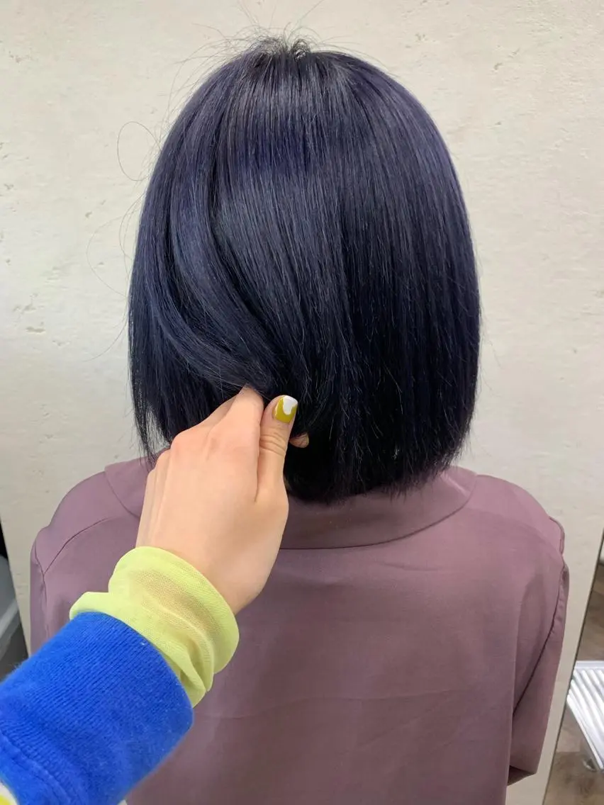 カラー ブリーチ 🪿透明感/艶カラー ﾜﾀﾅﾍﾞｱｵｲのヘアスタイル
