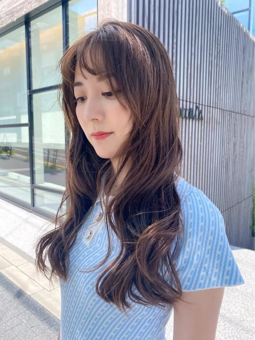 ロング カラー ヘアアレンジ 韓国風ヘア ✨似合わせカラー 阿部賢✨のヘアスタイル