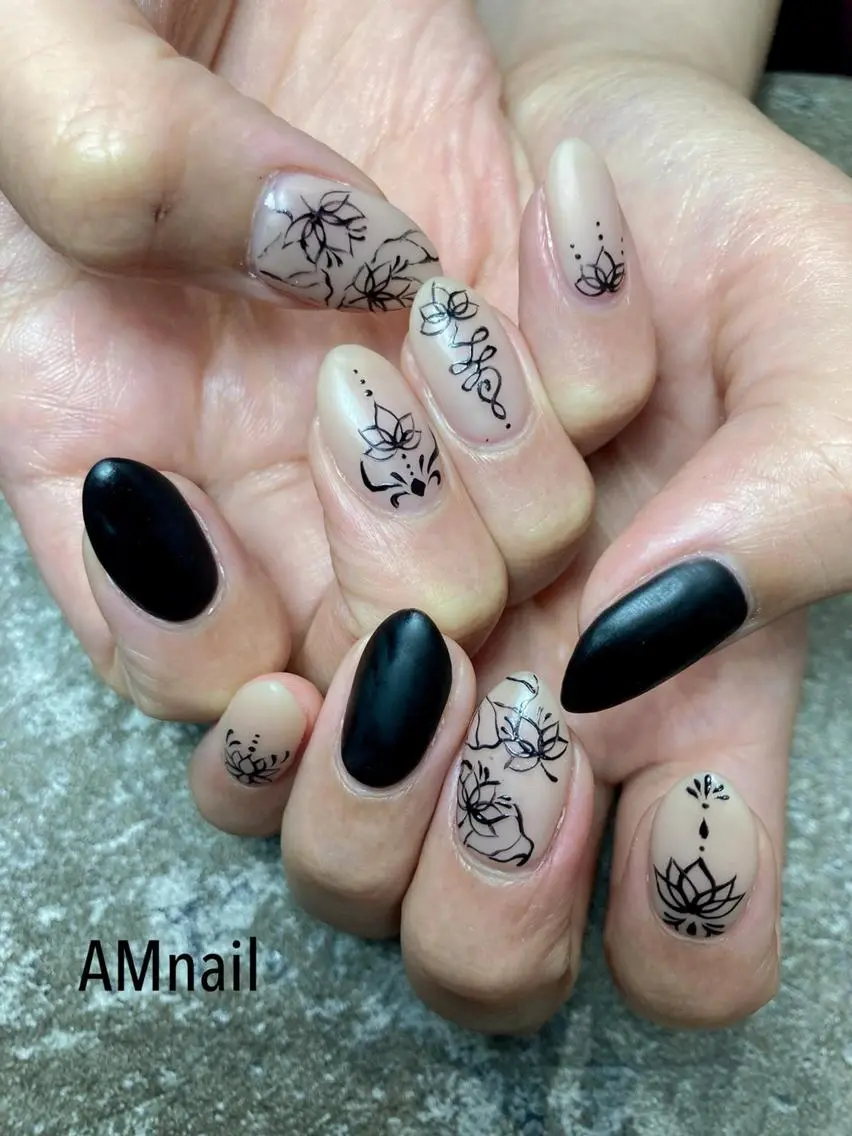 ネイル アートネイル 持ち込み ハンドネイル Am:nail 柏 SUE（スゥ）のネイルデザイン