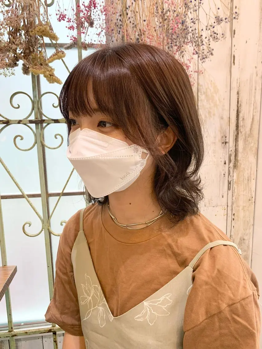 ミディアム カラー ベージュカラー ピンクカラー 髪質改善☆ 縮毛矯正miyuのヘアスタイル