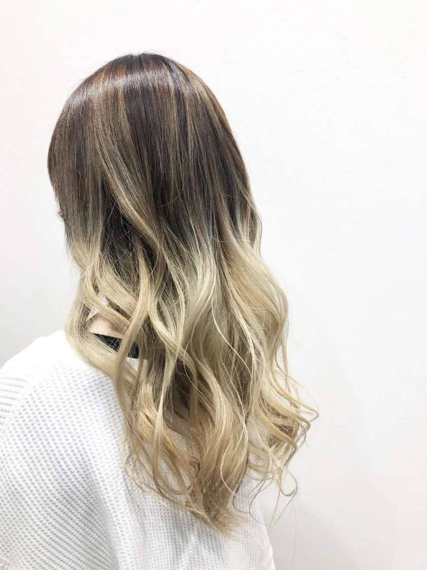 ロング カラー ブリーチ 外国人風カラー ダブルカラー🎉 ハイトーン🎉スドウのヘアスタイル
