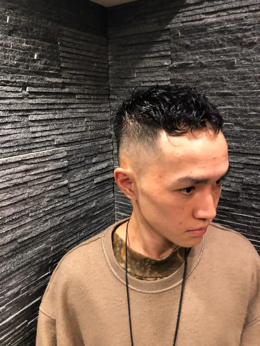 ショート パーマ メンズ 木村 りきのヘアスタイル
