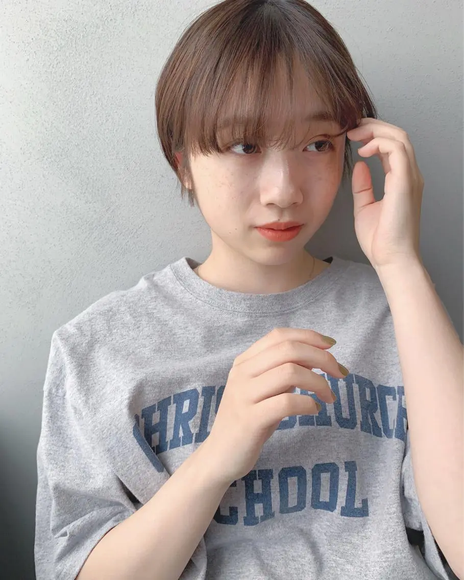 ショート カラー ボブパーマコテ巻き風 パーマNo1深江秀平のヘアスタイル