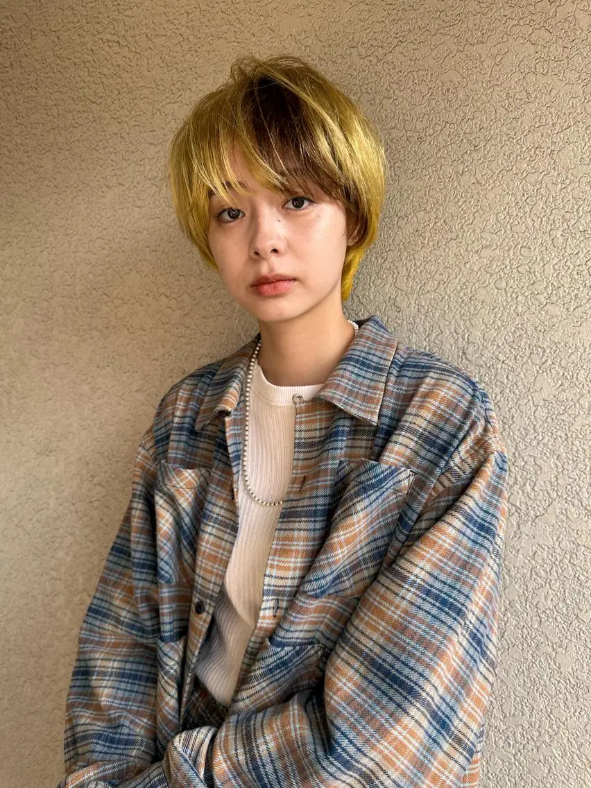 ショート カラー カット ヘアカラー トリートメント メンズカットパーマ/ ブリーチ高柳将太のヘアスタイル