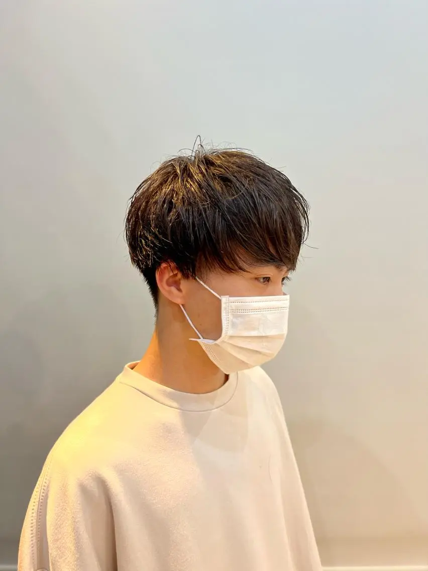 ショート メンズ マッシュ メンズカット曲がる 縮毛矯正佐々木タクマのヘアスタイル
