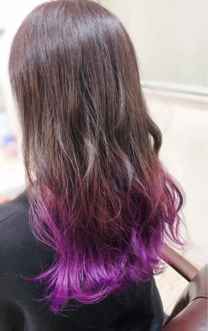 セミロング パープルカラー ヘアカラー トリートメント 柴田泰秀sotti. 髪質改善/ブリーチのヘアスタイル