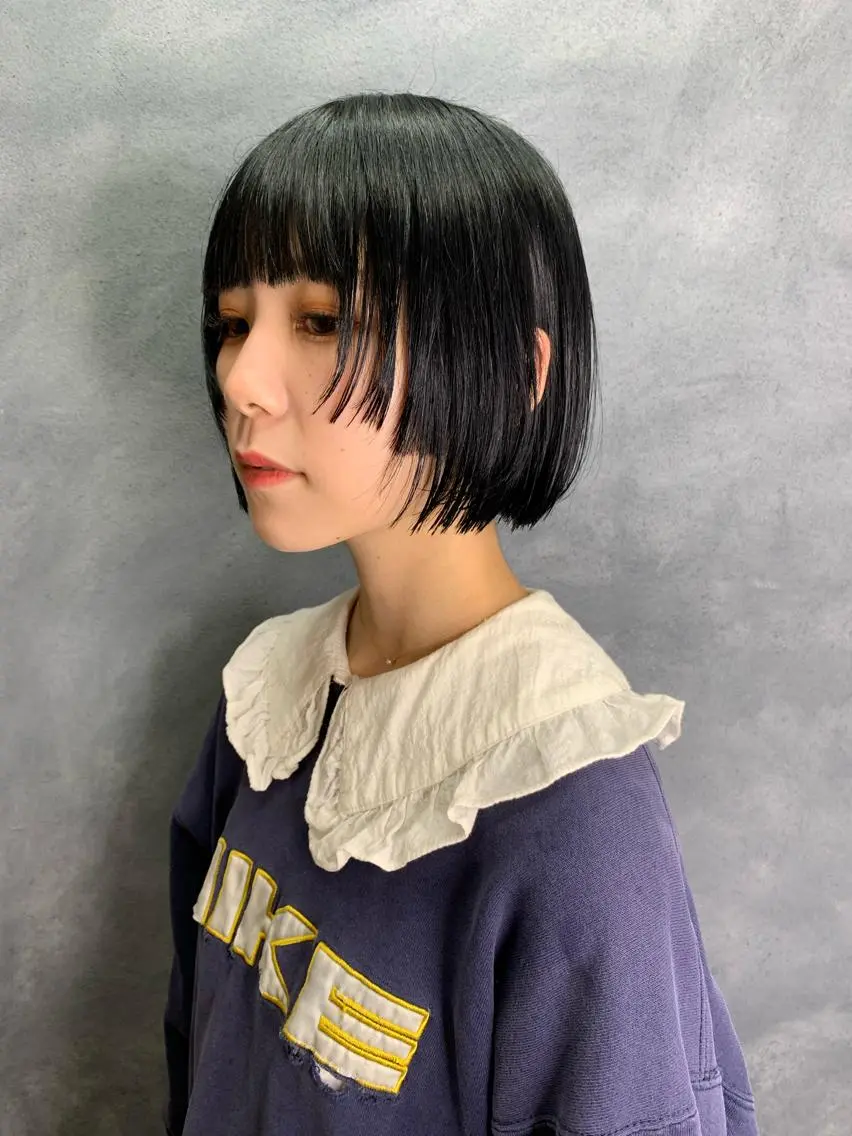 ショート 顔周りカット カット funo. ／透明感カラーのヘアスタイル