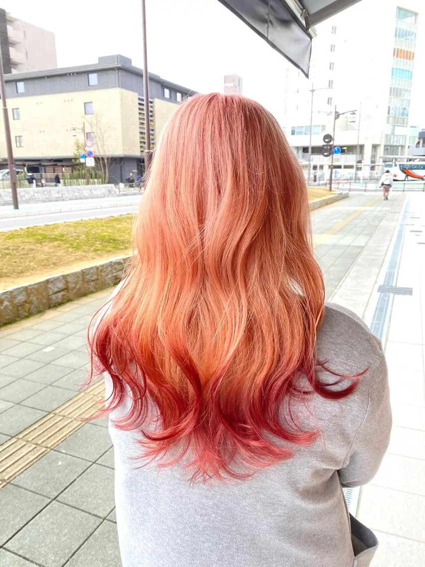 カラー ピンクカラー 坂井 茅聖のヘアスタイル