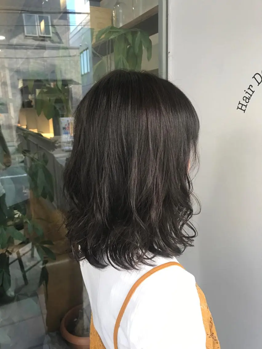 ミディアム カラー アッシュ トリートメント ひろせ かなのヘアスタイル