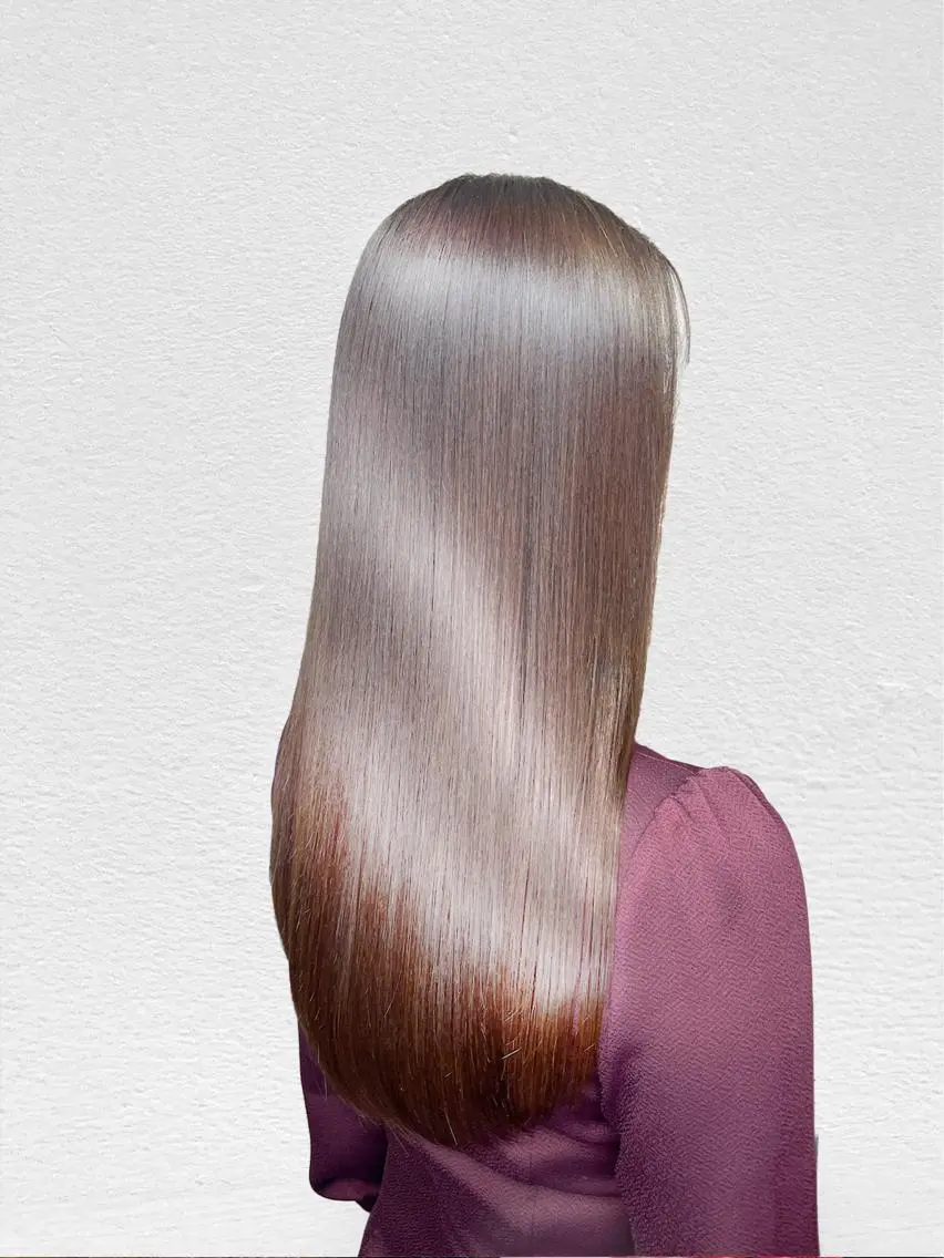 ロング カラー アディクシーカラー アクアカラー バレイヤージュ ブリーチ ケアブリーチ トリートメント newi大分 /髪質改善のヘアスタイル
