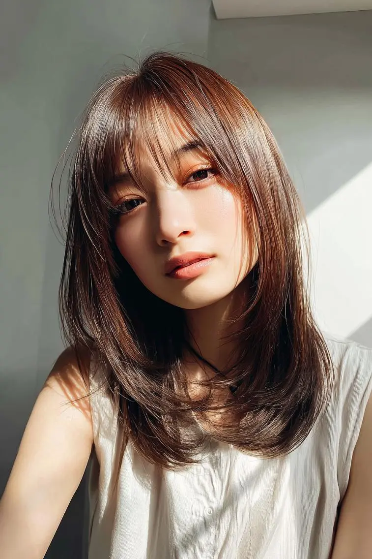 パーマ カラー セミロング Luana / 公式 / 大通のヘアスタイル