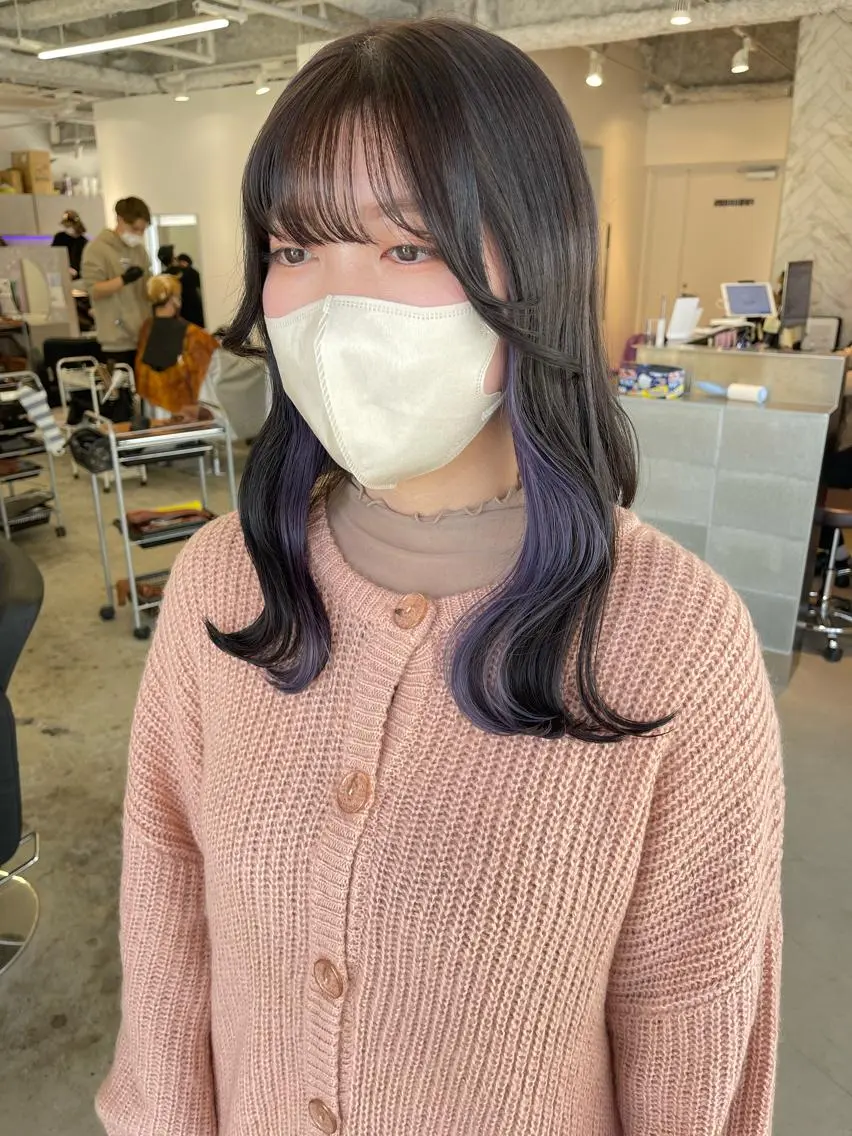 ロング カラー カット ヘアカラー トリートメント 店長　MANAMI ／ブリーチ／骨格ボブのヘアスタイル