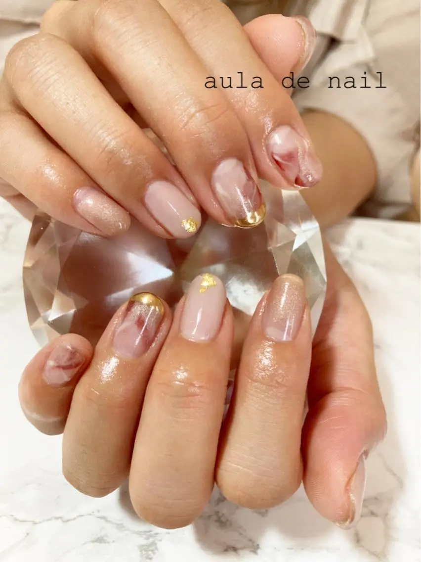 ネイル ニュアンスネイル ハンドネイル auladenail アウラデネイルのネイルデザイン