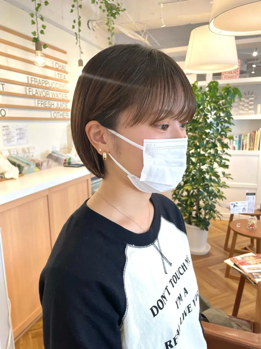ショート カラー くがれいじ 梅田/ショート/ボブのヘアスタイル