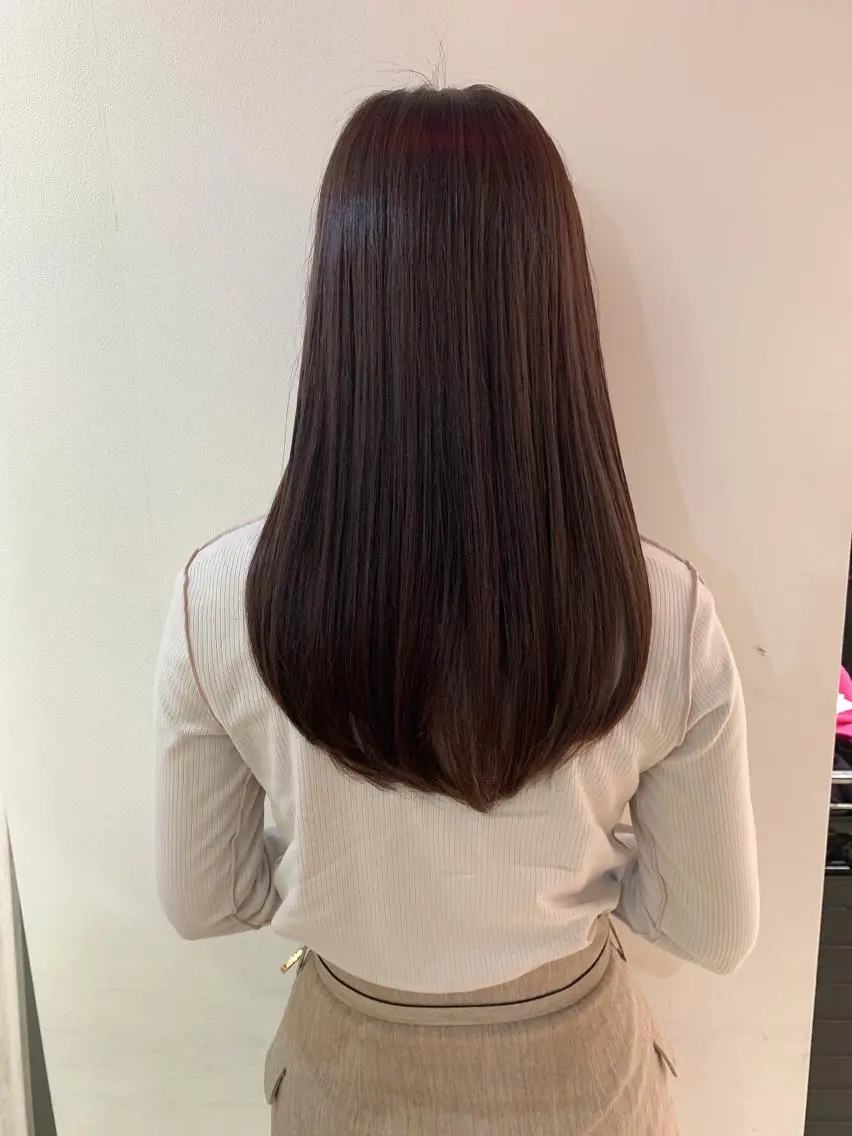 ロング カラー カット ヘアカラー なりたいが叶う ながしまじゅんきのヘアスタイル