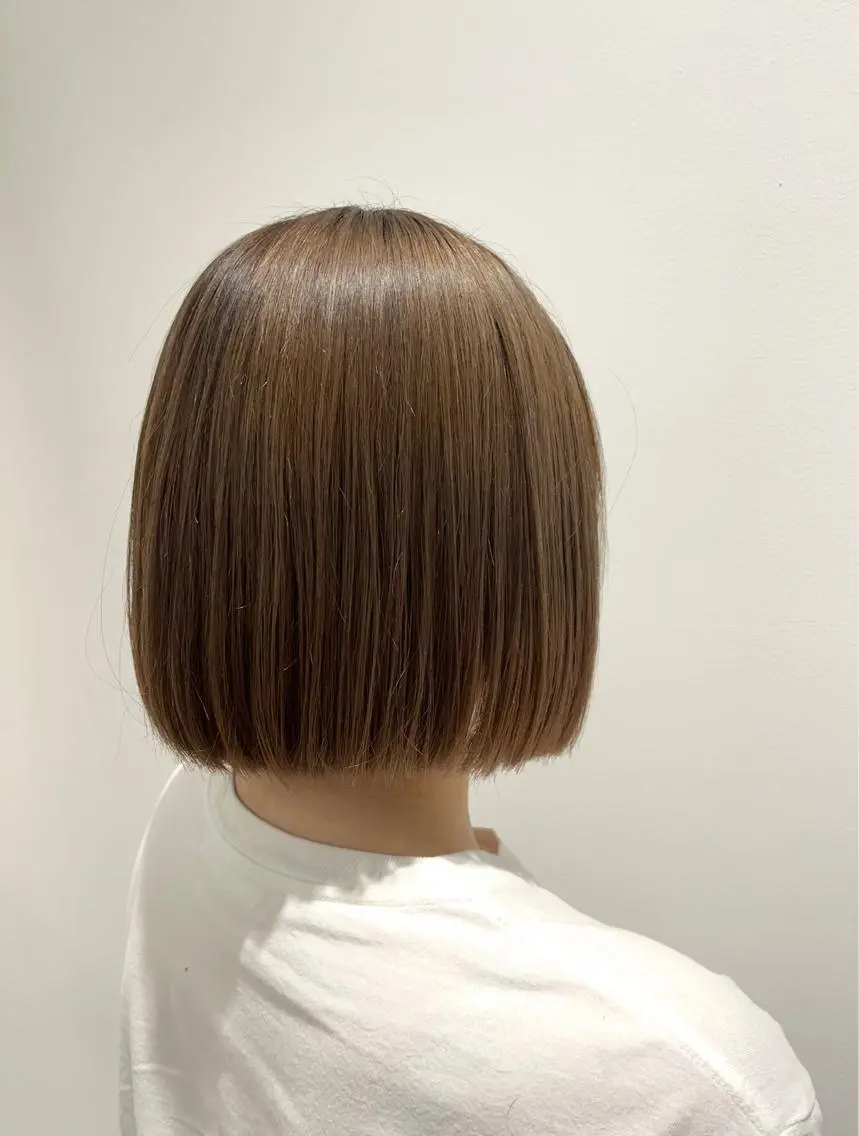 ショート カラー ベージュカラー カット ヘアカラー ボブ/美髪矯正 /佐藤　奈巳のヘアスタイル