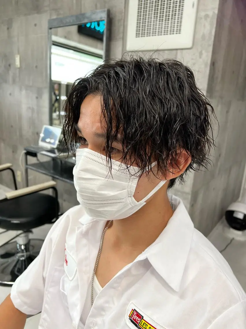 ショート メンズ カット メンズパーマ名人 TAKUMAのヘアスタイル