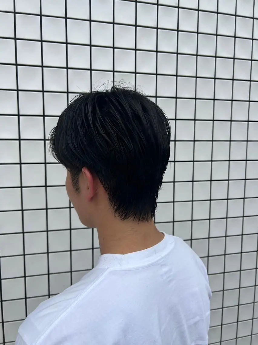 ショート カラー メンズ パーマ センターパート メンズパーマ スパイキーショート くせ毛 ショートヘア ✨メンズカット海老名 No.1/上田琉翔✨のヘアスタイル