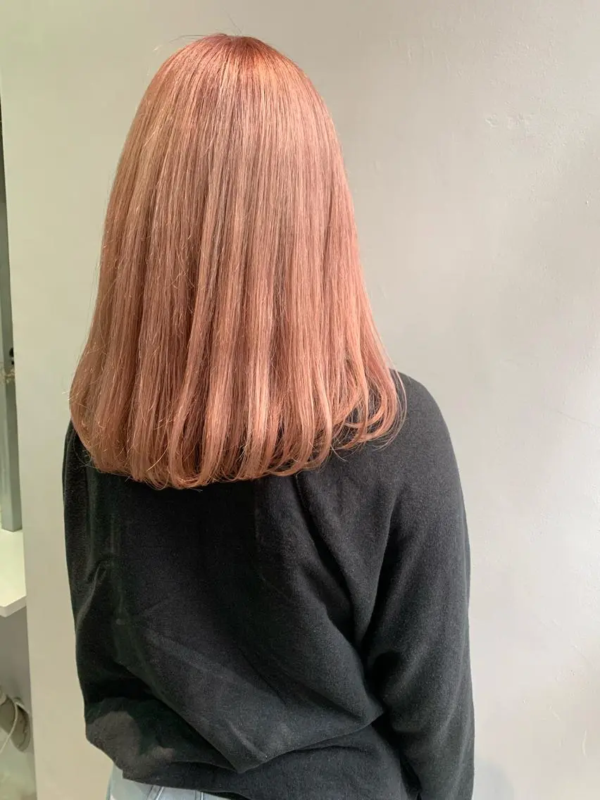 セミロング カラー ヘアカラー トリートメント ヘアセット 怪我のため6月末 復帰予定田中瑞希🍃のヘアスタイル