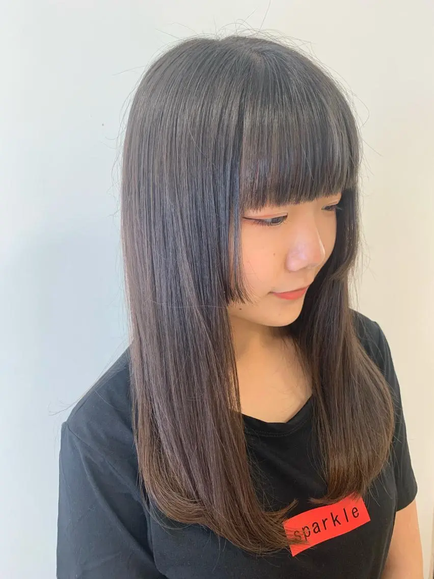 ロング カット ヘアカラー トリートメント 暖色/ブリーチカラー 🎀 M i k uのヘアスタイル