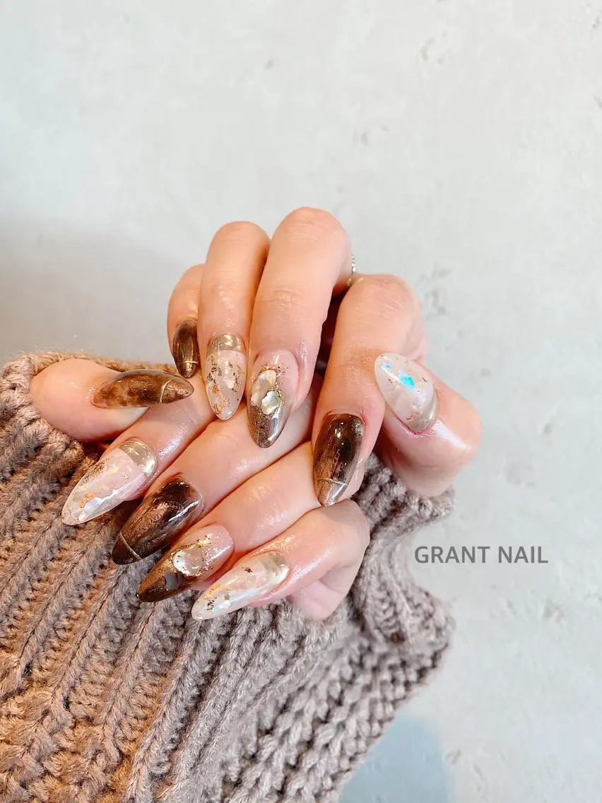 ネイル アートネイル クリアネイル ジェルネイル ニュアンスネイル GRANT NAIL 岩出店のネイルデザイン