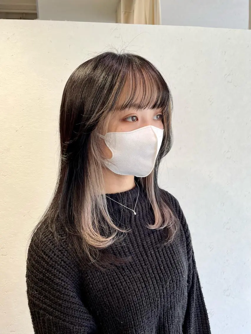 ロング ヘアカラー 前田 菜奈子のヘアスタイル