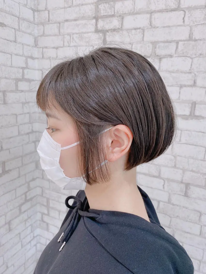 ショート カラー ヘアアレンジ カット ヘアカラー ブリーチなし艶カラー 東家のヘアスタイル