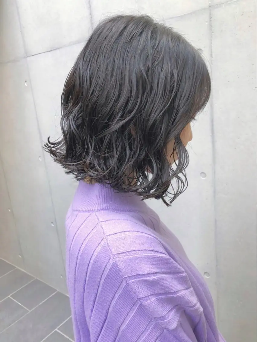 パーマ カット ヘアカラー パーマ ボブパーマコテ巻き風 パーマNo1深江秀平のヘアスタイル