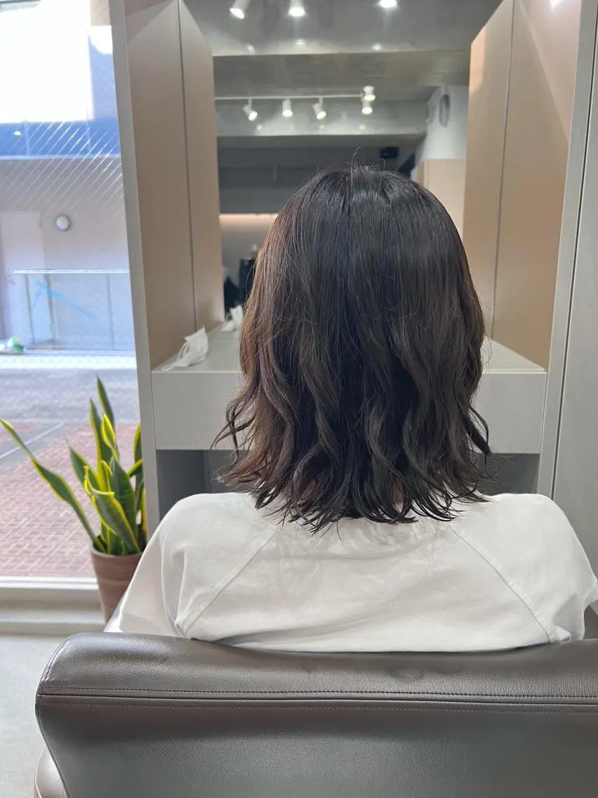パーマ カット パーマ トリートメント ボブパーマコテ巻き風 パーマNo1深江秀平のヘアスタイル