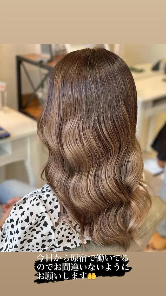 ミディアム カラー ヘアアレンジ ブリーチ ケアブリーチ ダブルカラー ハイライトカラー イルミナカラー カット ヘアカラー トリートメント 髪質改善×ハイトーン 中田啄也のヘアスタイル