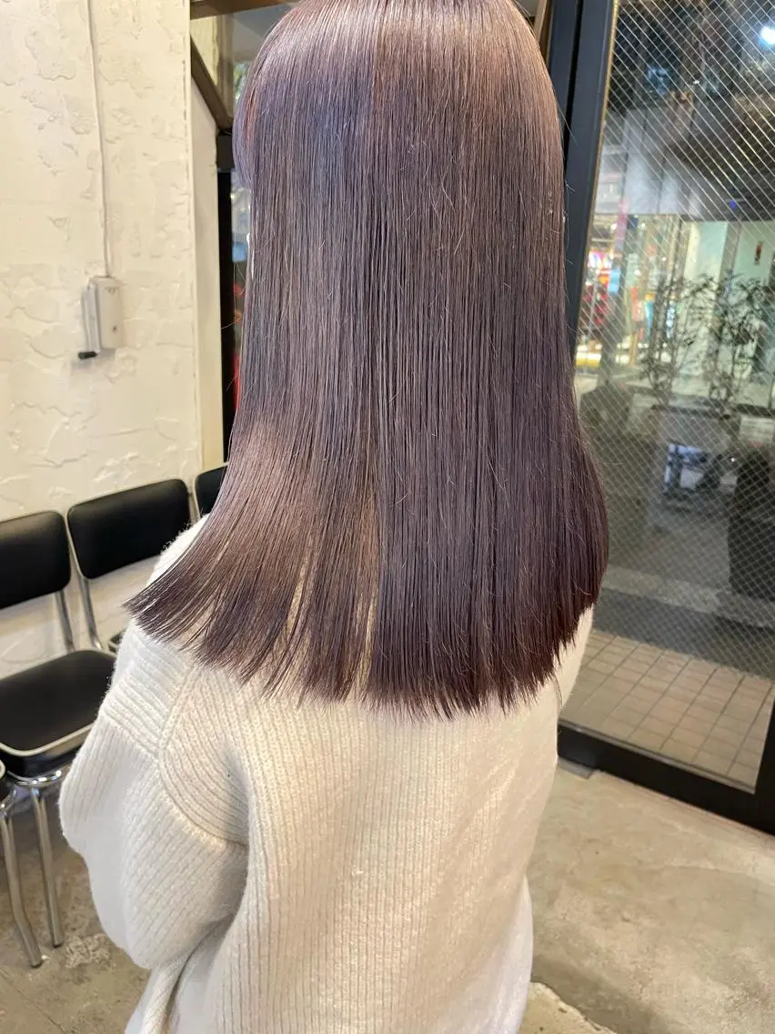 セミロング カラー ヘアアレンジ satsuki 暖色・ブラウンカラーのヘアスタイル