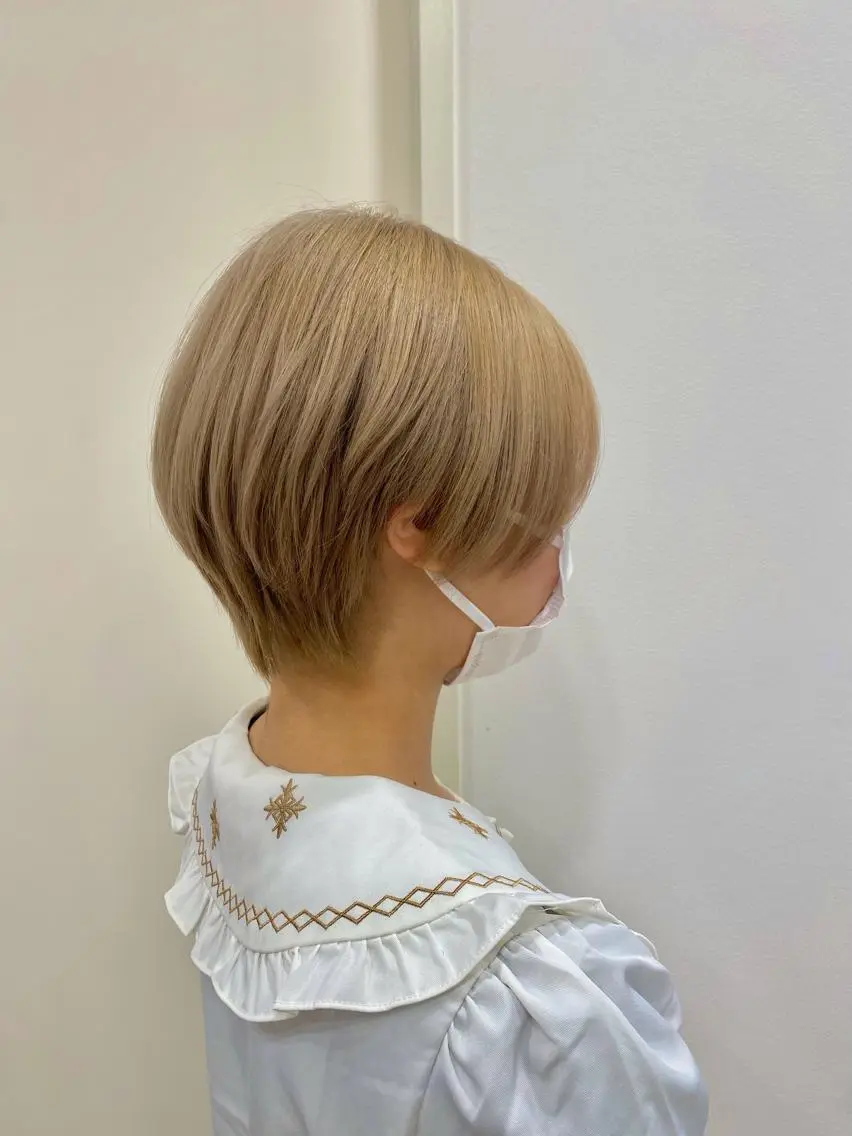 ショート カラー ショートヘア 髪質改善⭐️⭐️⭐️ コワフェルドエクセルのヘアスタイル