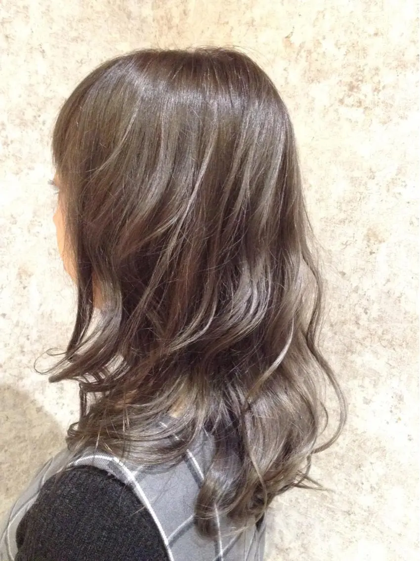 セミロング カラー カット パーマ 杉田 一浩のヘアスタイル