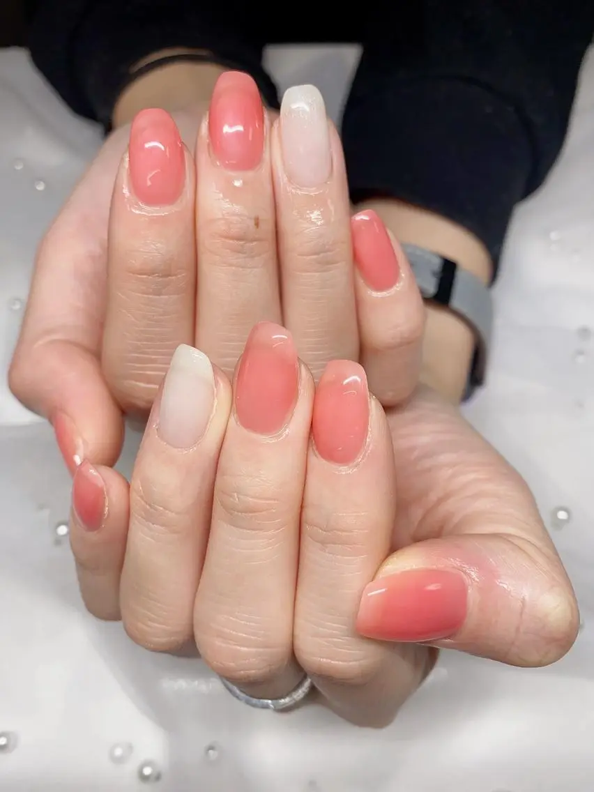 ネイル ピンク ハンドネイル ジャスミン ネイルサロンのネイルデザイン
