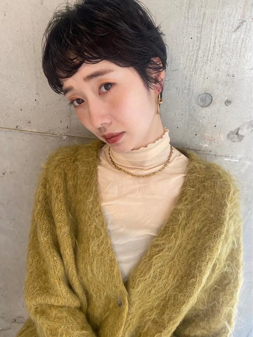 ショート カラー ヘアアレンジ ショートヘア カット lani ブリーチ /ダブルカラーのヘアスタイル