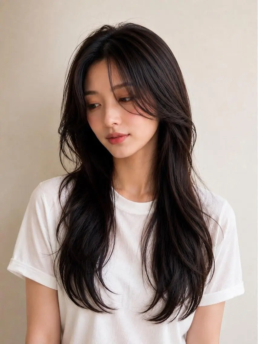 ミディアム レイヤーカット ウルフカット tahie 松屋町のヘアスタイル