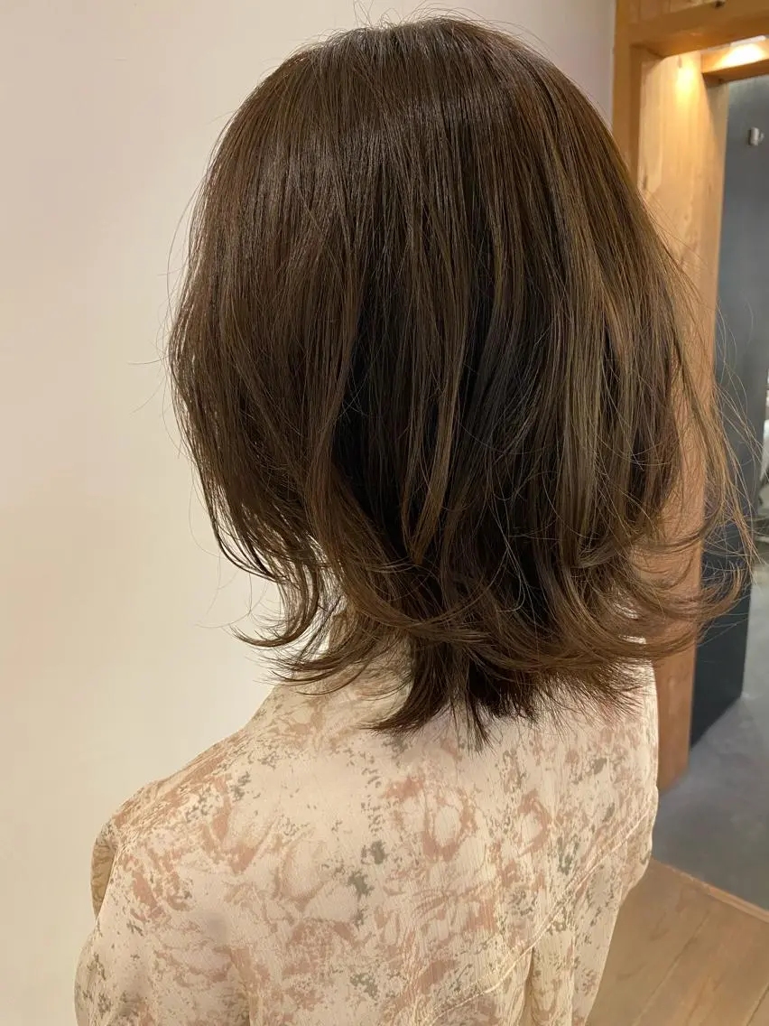 ミディアム カラー 髪質改善 大内翔太のヘアスタイル