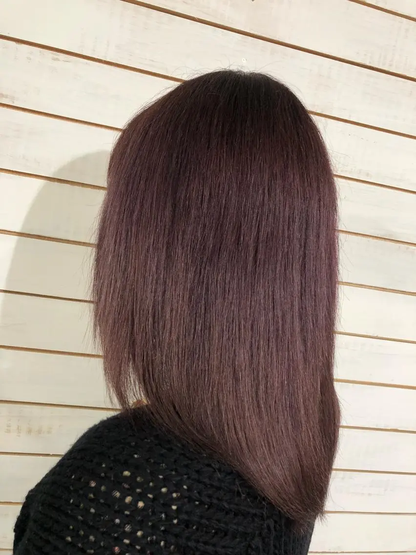 ミディアム カラー アッシュ パープルカラー ヘアカラー トリートメント 🧡艶髪/エクステ 🫧🧡YUKI❄️のヘアスタイル