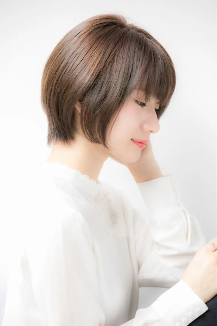 ショート 💎小顔前髪&髪質 改善カラー💎片桐のヘアスタイル