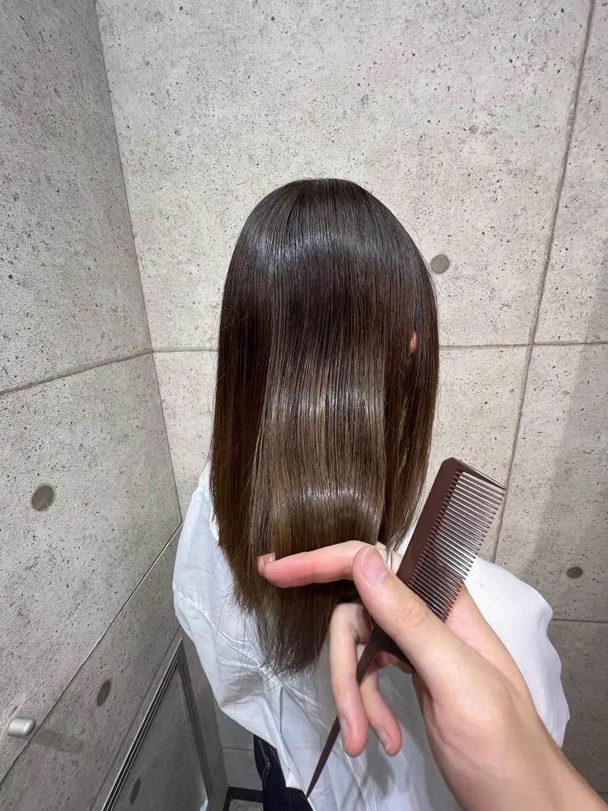 ミディアム 韓国パーマ 美容師 和田爽良のヘアスタイル
