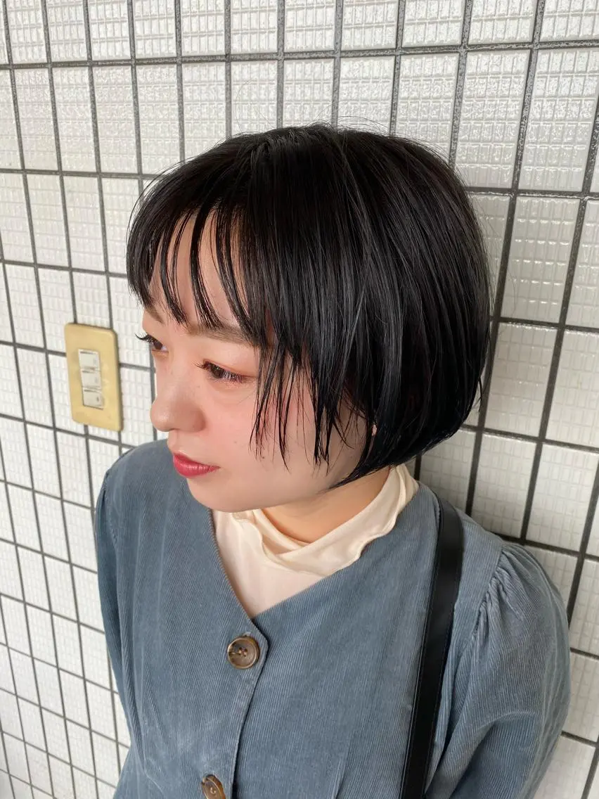 ショート カラー 透明感カラー ボブ 五十嵐ゆり 美髪カラー 武蔵小杉のヘアスタイル
