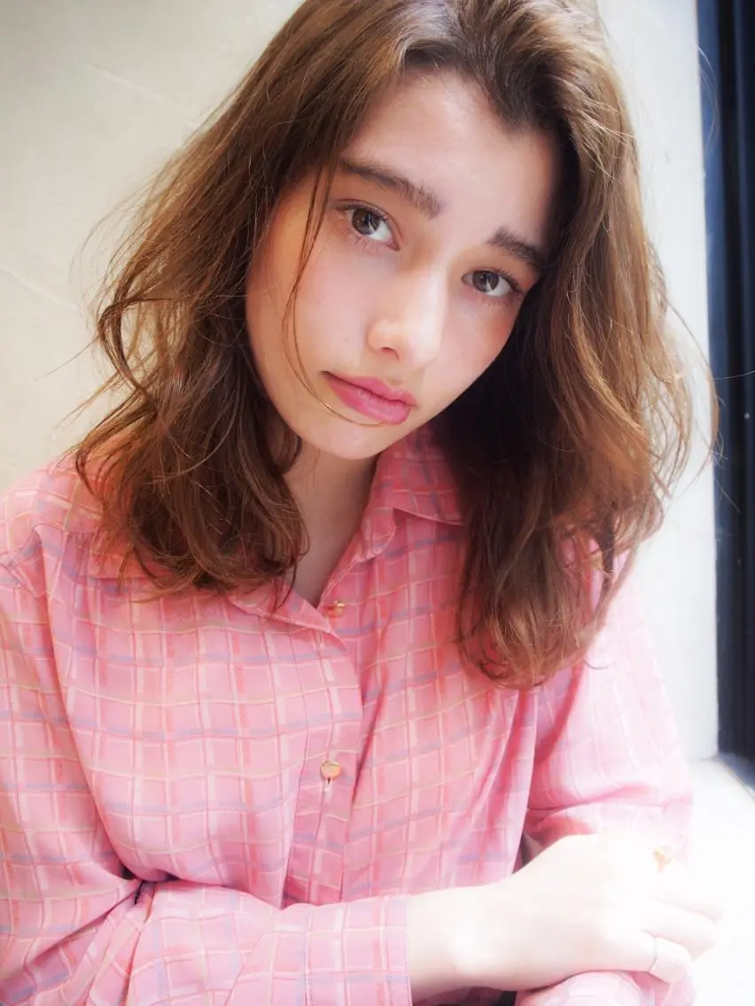 ミディアム カラー ヘアアレンジ ベージュカラー 🌈髪質改善💕 縮毛矯正✨青木まで✨のヘアスタイル