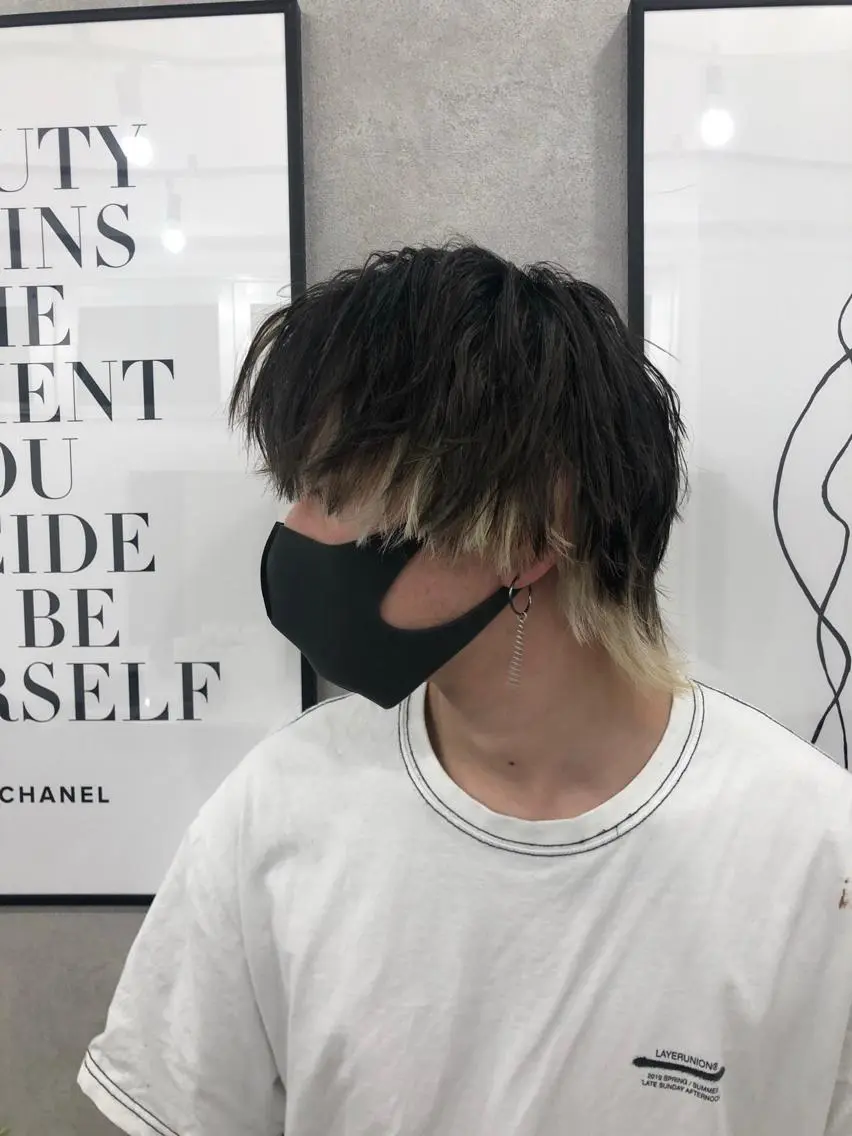 メンズ メンズウルフカット ウルフカット ブリーチ/髪質改善 店長 板垣智大のヘアスタイル