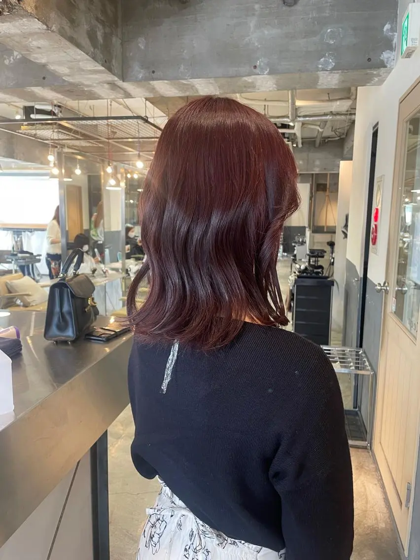 ミディアム カラー ブラウンカラー ピンクカラー ピンクブラウン 海外レイヤー /NAGISAのヘアスタイル