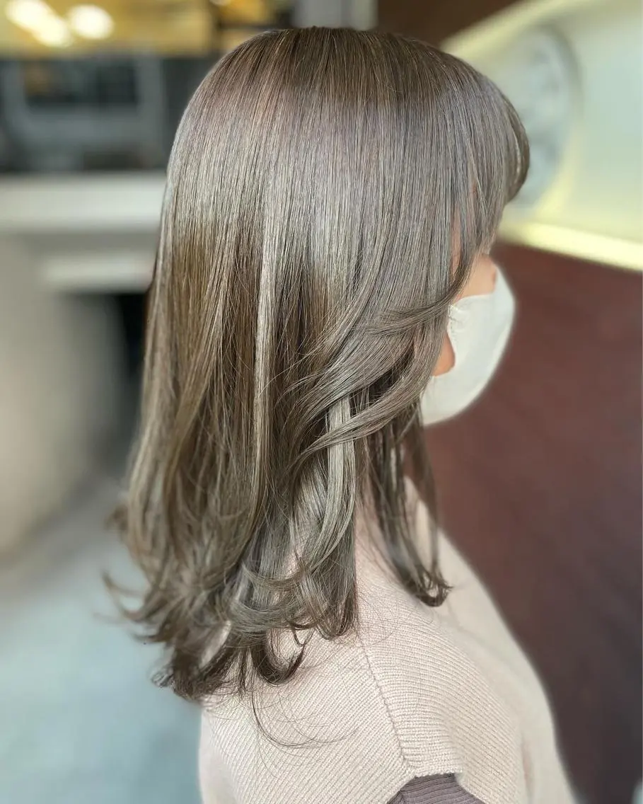 セミロング レイヤーカット カット ヘアカラー トリートメント IORI #韓国ヘア#髪質改善のヘアスタイル