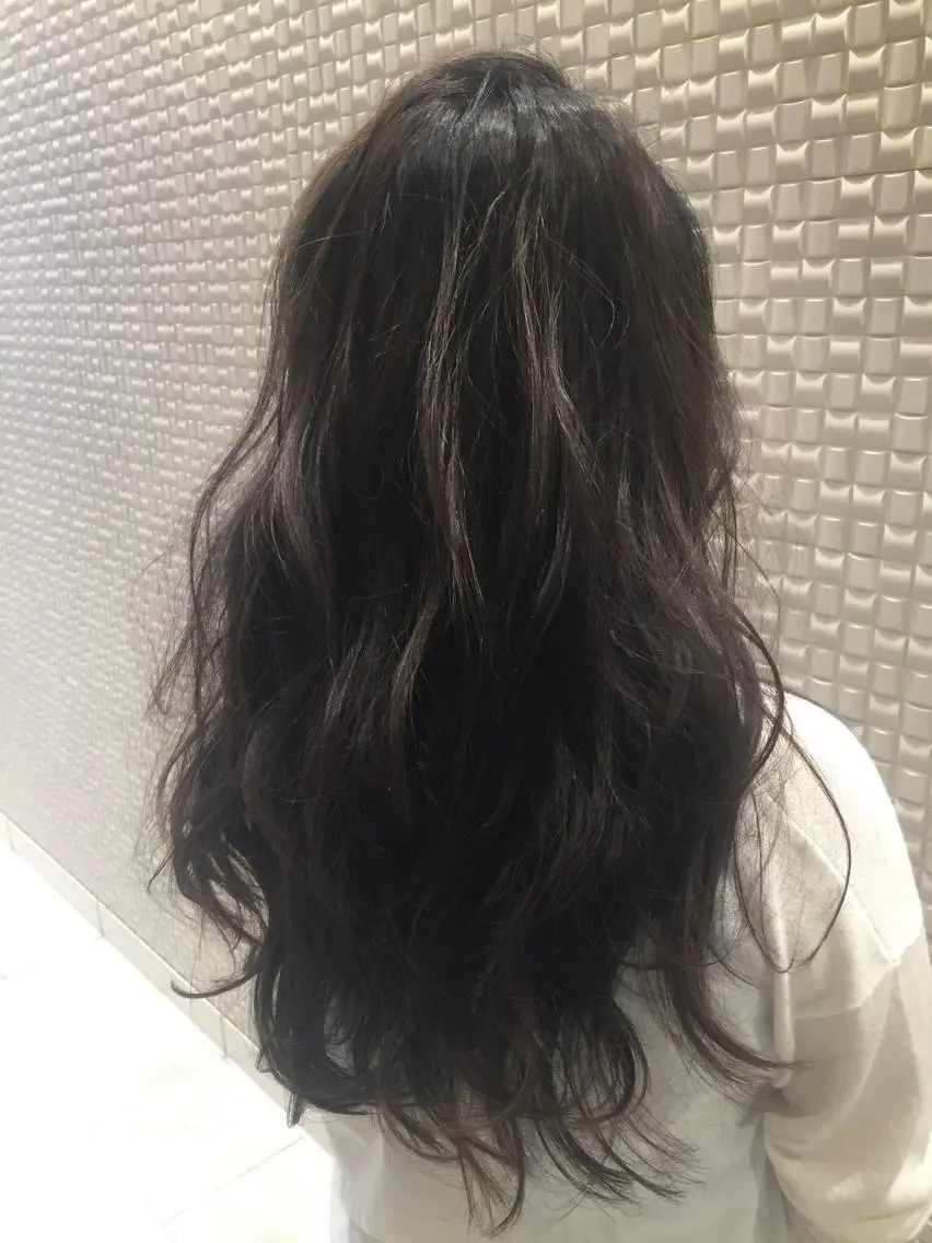 セミロング カラー ヘアアレンジ 透明感カラー ダークグレー ダークグレージュ グレージュ パープルカラー ヘアカラー トリートメント ヘアセット ✨ハイクオリティ✨ 山本香也のヘアスタイル