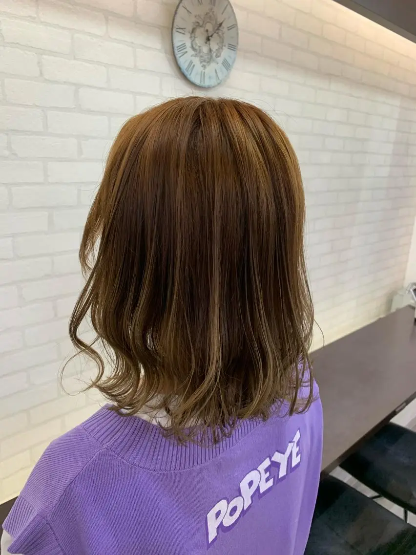セミロング カラー パーマ カット ヘアカラー トリートメント 北田 瑠人のヘアスタイル
